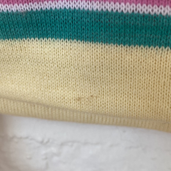 Vintage Aileen Yellow Rainbow Knit Drawstring Tank - Picture 6 of 9